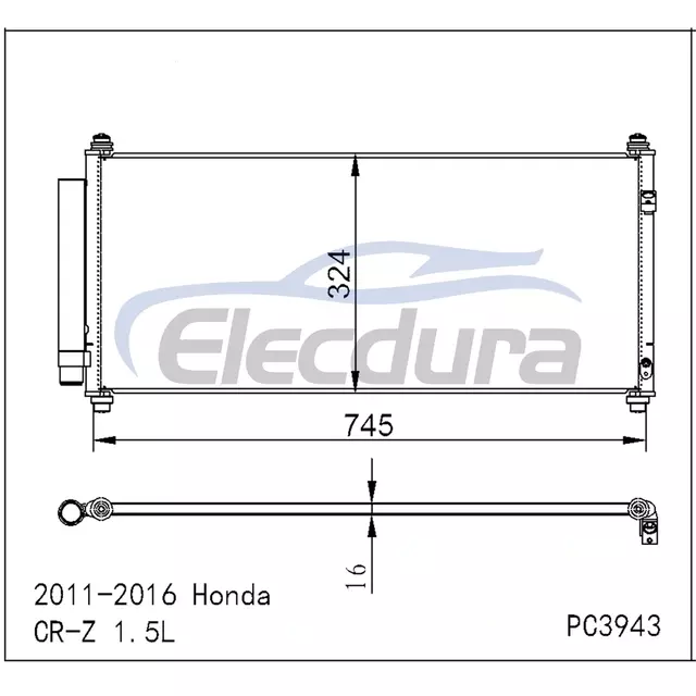 80110TM8A01 Honda Da Insight 2010-2013 1.3LA/C kondenz&aacute;tor