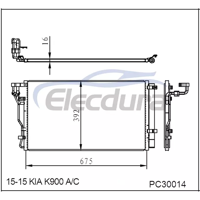 976063T000 Kia K900 2015-2016 Zesp&oacute;ł skraplacza klimatyzacji