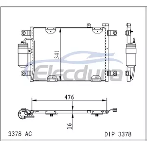 1040216 Kondensor AC Suzuki Grand Vitara 1999-2000