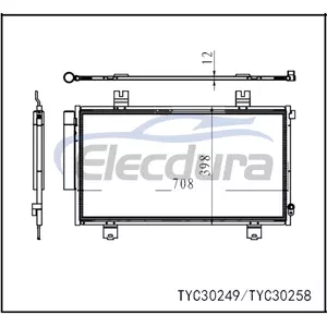 80100-3D0-A01 Honda Cr-V 2023-2024 A/C kondenz&aacute;tor szerelv&eacute;ny