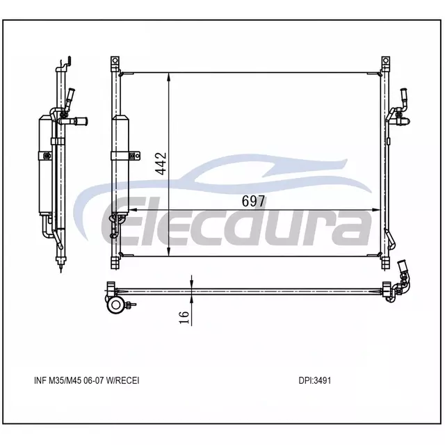 92100EG000 Infiniti M35 2006-2010 Condensator A/C