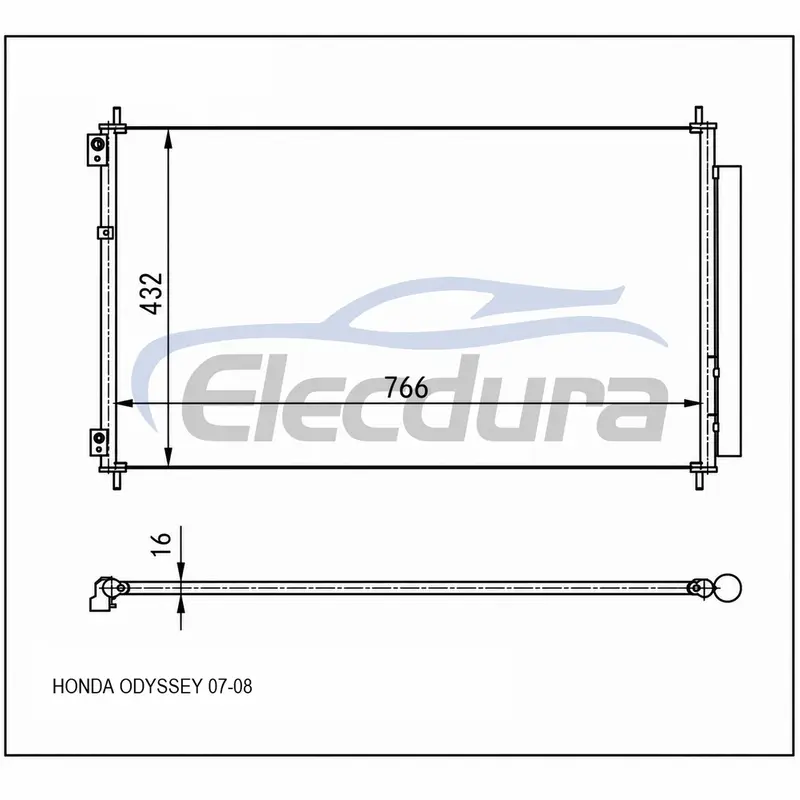 80110SHJA01 Honda Odyssey 2007-2008 A/C-condensor
