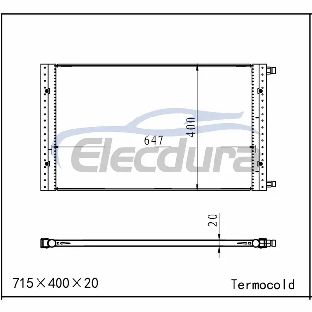 Universale Condensatore A/C 715 &times; 400 &times; 20 mm