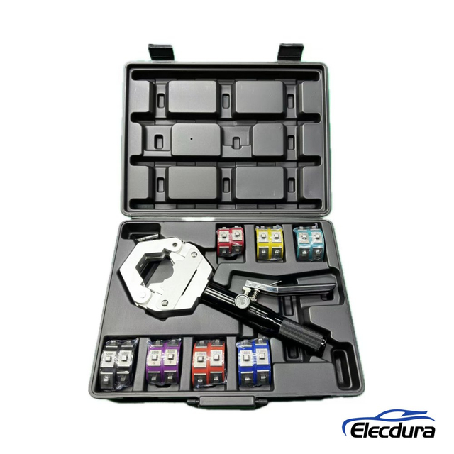 Kit de ferramentas de crimpagem de mangueira hidr&aacute;ulica port&aacute;til A/C para fornecimento de ferramentas de reparo automotivo em massa