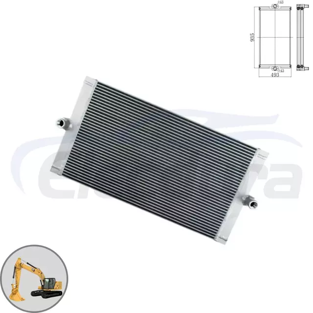 Vue de base du refroidisseur d'huile hydraulique Caterpillar E320C 265-3563 pour les fournisseurs en gros et les distributeurs de commandes en gros.