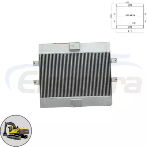 Radiatore olio Volvo EC290B per carichi pesanti 14538609 fornitore all'ingrosso - radiatore idraulico aftermarket B2B premium per escavatori EC240B EC240C EC290C con prezzi competitivi