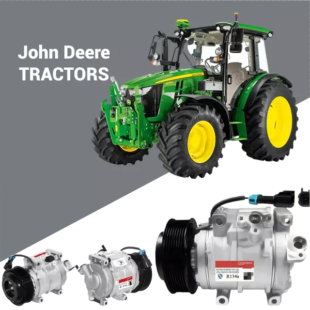 Penggantian aftermarket kompresor A/C John Deere DCP99520 untuk pasokan suku cadang peralatan grosir