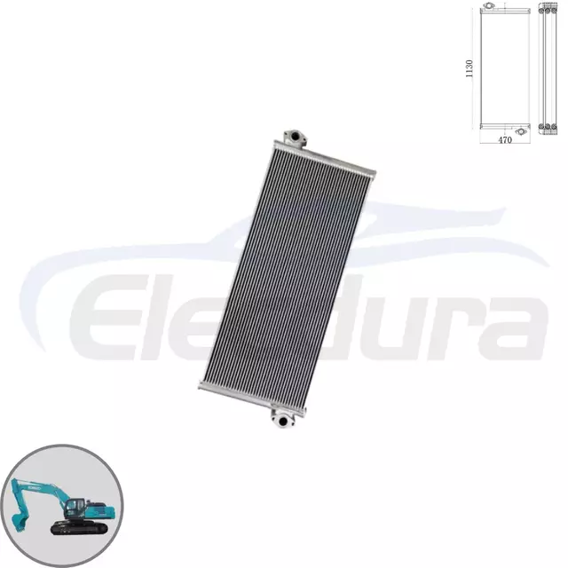 Radiatore dell'olio idraulico per carichi pesanti LC05P00043S002 per escavatore Kobelco SK350-8, fornitura all'ingrosso in fabbrica.