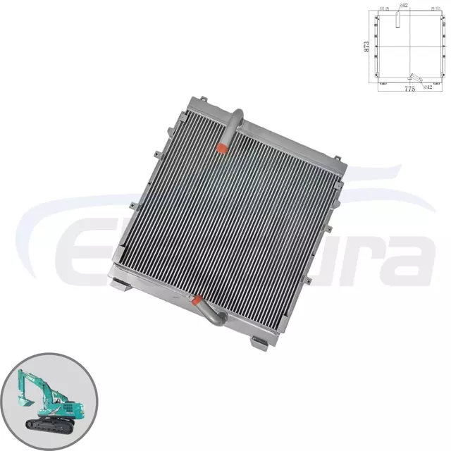 Fornitore all'ingrosso del radiatore dell'olio idraulico Kobelco SK200-3 per carichi pesanti 2452U416S19 - ricambio aftermarket premium per escavatori SK200LC-3 SK200 MD200C. 