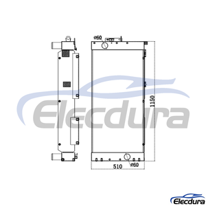 1BQ8-40030 Serbatoio dell'acqua Hyundai R305-9T Radiatore