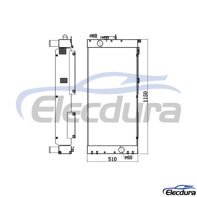 1BQ8-40030 Serbatoio dell'acqua Hyundai R305-9T Radiatore