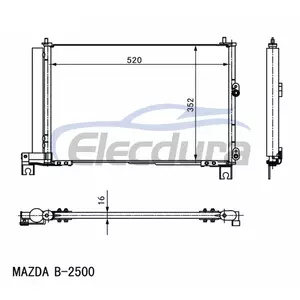6L5Z19712AA Mazda B-2500 Klimaanlagenkondensator