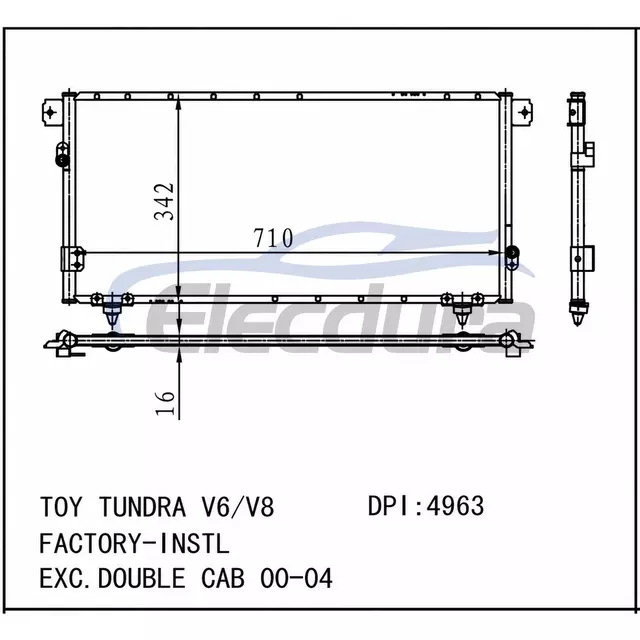 884600C020 Toyota Tundra 2000-2004 V6 / V8 Klima Kondenser Komplesi