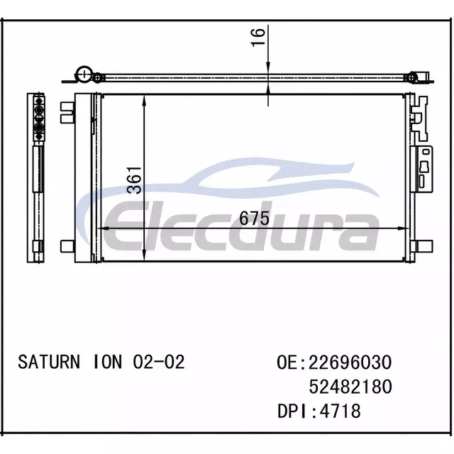 22696030 Rakitan Kondensor AC Saturn Ion 2003