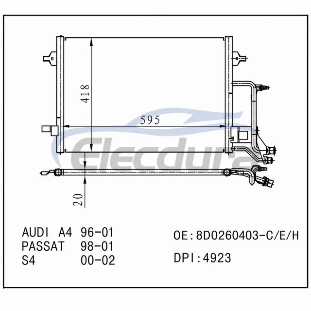 8D0260403-C Audi A4 1996-2001 Конденсер A/C