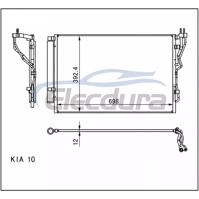 97606-2Y000 هيونداي ix35 2010-2015 مكيف الهواء المكثف