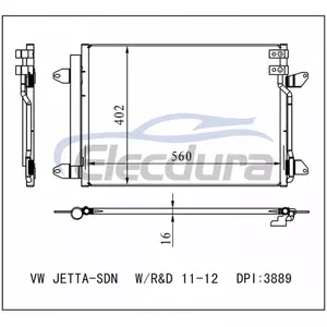 5C0820411 Volkswagen Jetta 2011-2012 Конденсатор кондиціонера