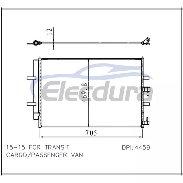 1778169 Ford Transit Cargo 2015 Skraplacz klimatyzacji