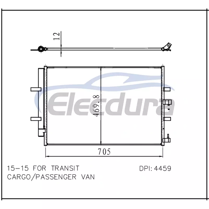 1778169 Ford Transit Cargo 2015 Skraplacz klimatyzacji