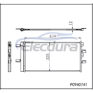 64509271205 MINI Cooper Countryman 2017-2021 Skraplacz klimatyzacji rdzeń 12mm
