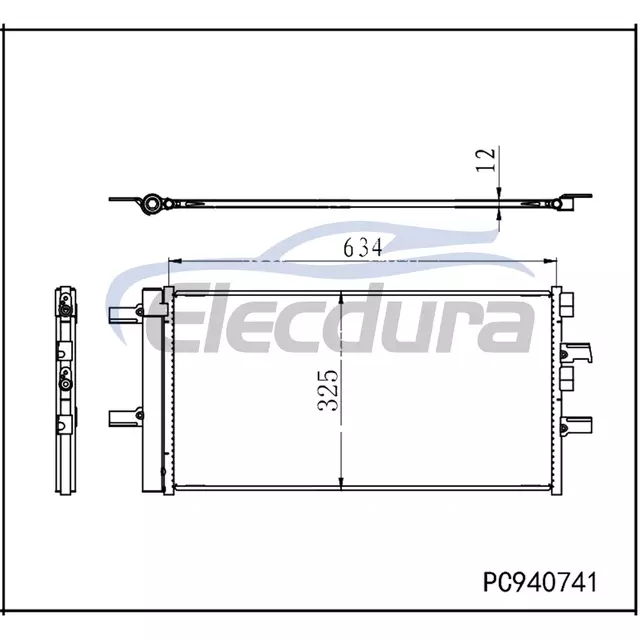 64509271205 MINI Cooper Countryman 2017-2021 A/C 콘덴서 12mm 코어