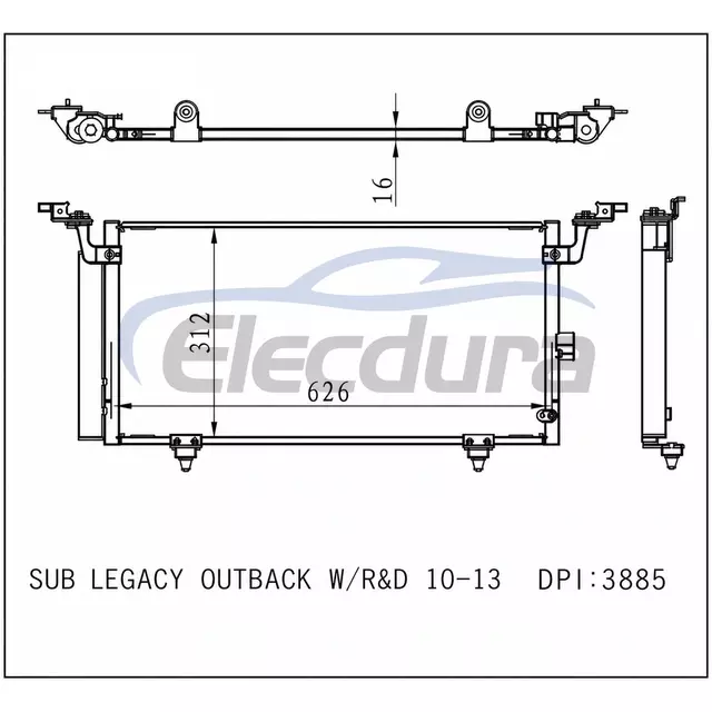 73210AJ00A Subaru Legacy 2010-2014 Condensador de A/C