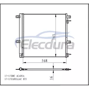 84129805 Cadillac XT5 2017-2019 Conjunto condensador A/C