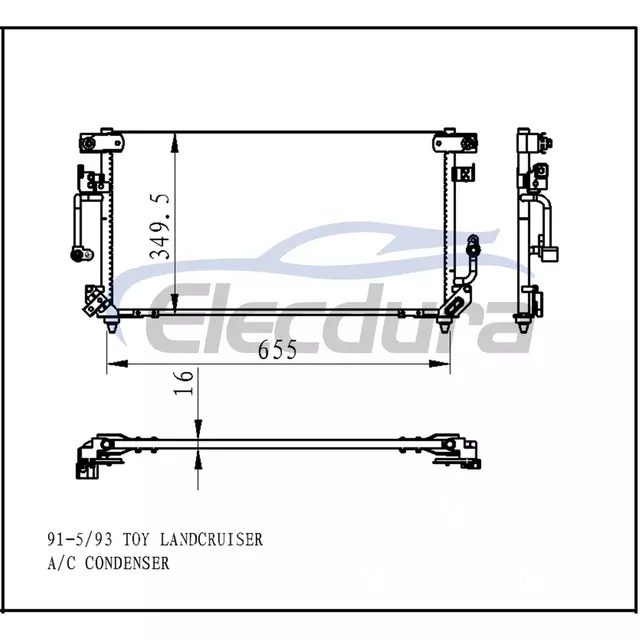8846060060 Toyota Landcruiser 1991-1993 Kondensor AC