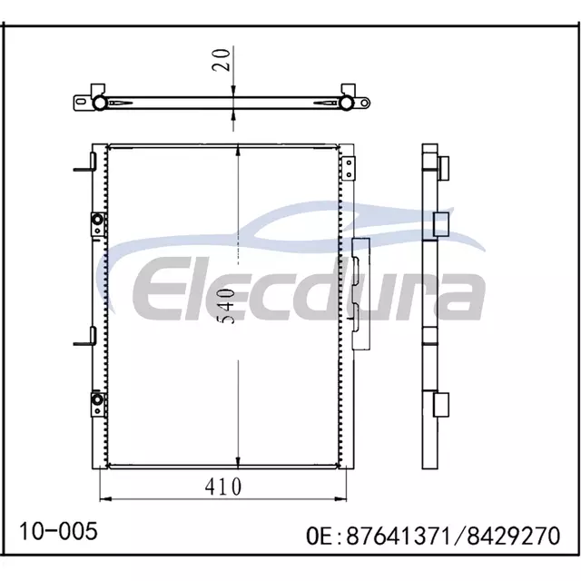 87641371 Condenseur de climatisation Case IH Puma 115
