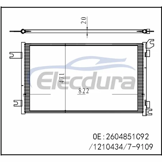 2604851C92 International ProStar 2010-2014 A/C kondensator