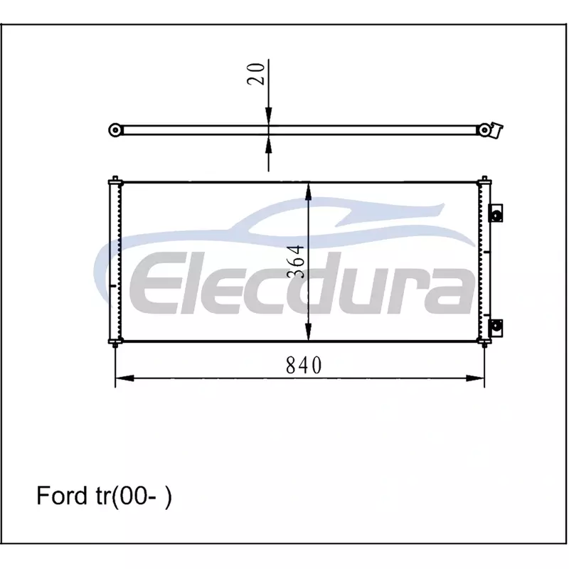 1572061 Ford Transit 2000+ aircocondensor