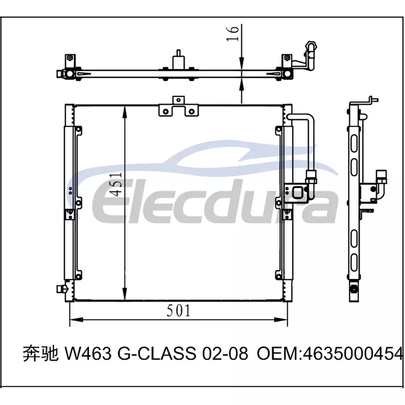 4635000454 Mercedes-Benz Mercedes G500 2003-2008 Kondensor AC