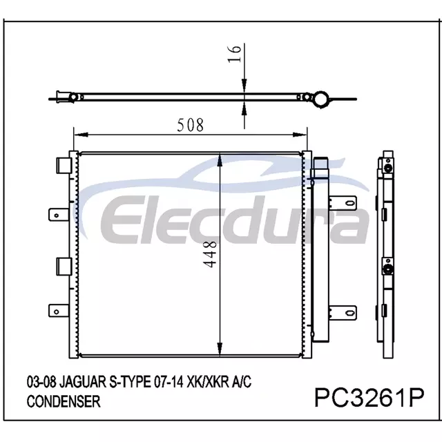 XR839197 Jaguar S-Type 2003-2008 A/C kondensator