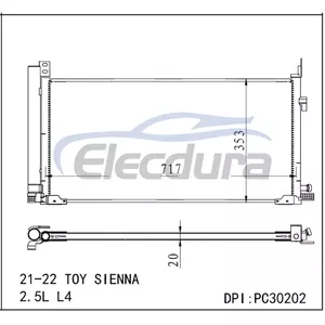 884A008010 Toyota Sienna 2021-2022 Airco condensoreenheid