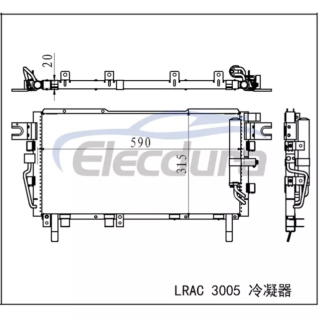 8105100K84 Great Wall Hover H5 2011+ A/C 콘덴서 어셈블리