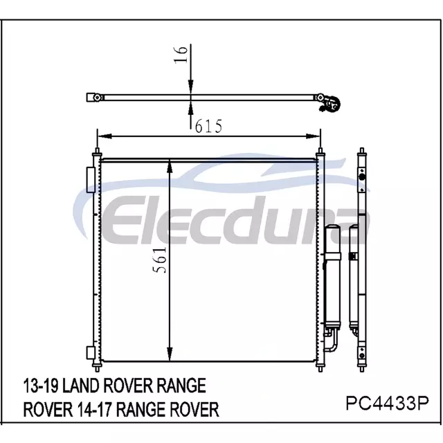 LR035791 Rover Land Range 2013-2019 Συμπυκνωτής A/C