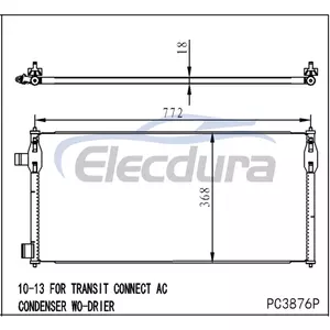 9T1Z19712A Ford Transit 2010-2013 Condensator A/C