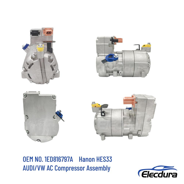 1ED816797A elektrisk AC kompressor 350V HES33 til VW ID.3 ID.4 Audi e-tron. Electdura engrosforsyning.