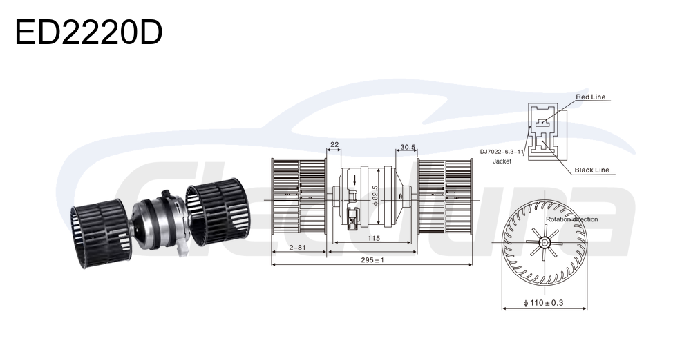 Motor soplador de 27V 240W HVAC para modelos generales: 220-8 / 210-8 / 230-8