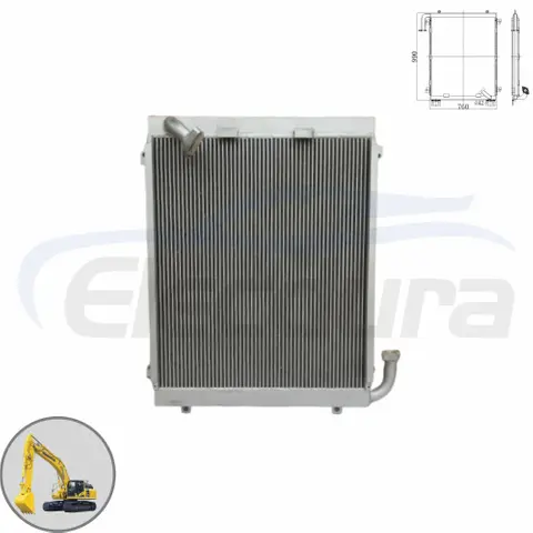 Radiatore olio idraulico 20Y-03-21121 Fornitore all'ingrosso 760x996mm per Komatsu PC200-6 PC220-6 sostituzione aftermarket per ordini in blocco